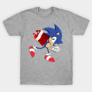 Hedgehog santa claus bag T-Shirt